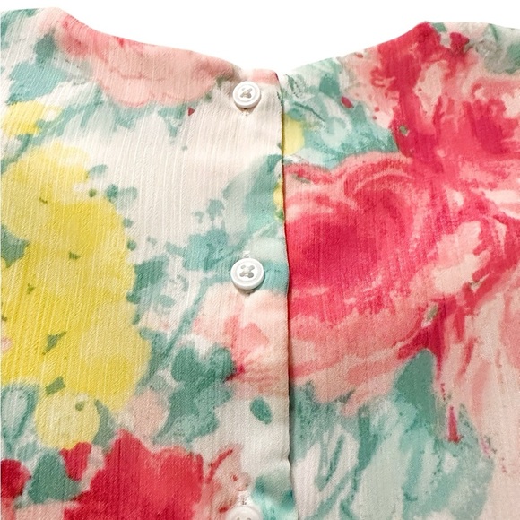 Janie & Jack | Floral Chiffon Dress (4) - Picture 5 of 7